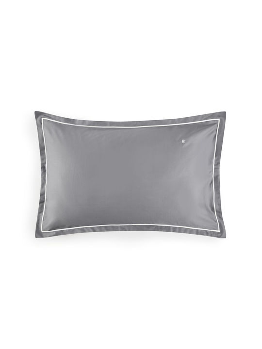 Tommy Hilfiger Arthur 2 Σετ Μαξιλαροθήκες Oxford Steel 50x80εκ.