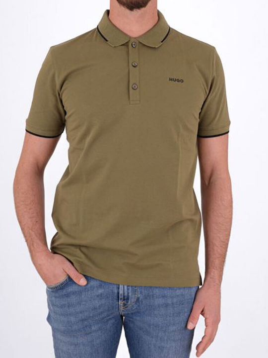 Hugo Boss Bluza Bărbătească cu Mânecă Scurtă Polo Khaki