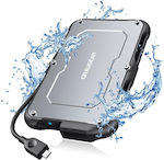 Graugear Enclosure Hard Drive Case 2.5" SATA III with connection USB 3.2 Type-C in Schwarz color