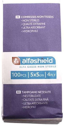 Alfashield Non-Sterile Gauze Pads 5x5cm Alfashield 4ply 100pcs