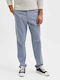 Trousers Chino Elastic in Slim Fit Light Blue