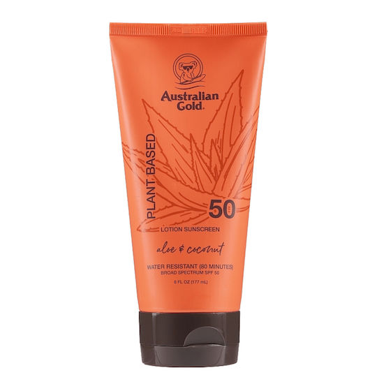 Australian Gold Loțiune Antisolara Rezistentă La Apă Cu Aloe Și Nucă De Cocos Pentru Corp SPF50 177ml