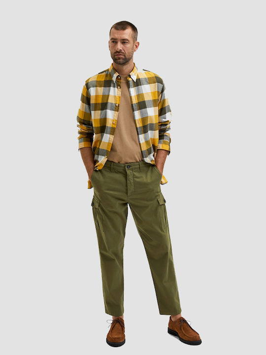 Selected Pantaloni Elastic cu Croială Slim Olive