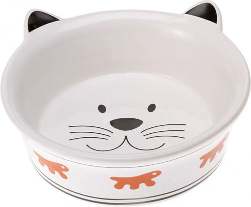 Ferplast Venere Ceramic Bowl Water for Dog & Cat 300ml 14cm in White Color