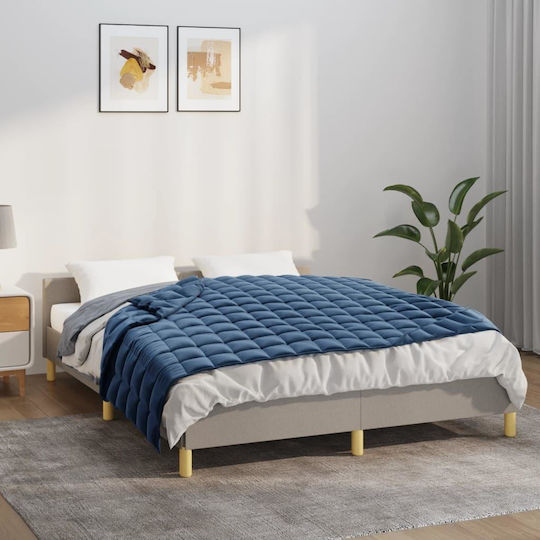 vidaXL Κουβέρτα Βαρύτητας Μονή 150x200εκ. Μπλε