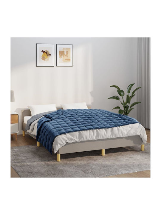 vidaXL Κουβέρτα Βαρύτητας Μονή 150x200εκ. Μπλε 350792