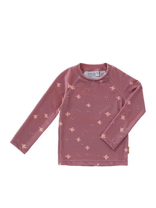 Fresk Kids Swimwear Long Sleeve Shirt Pink