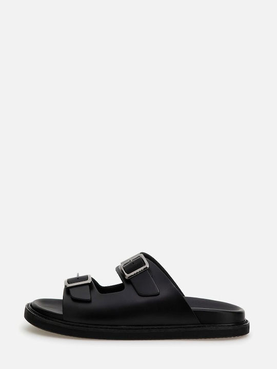 Guess Men's Leather Sandals Black