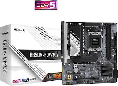 ASRock B650M-HDV/M.2 Motherboard Micro ATX with AMD AM5 Socket