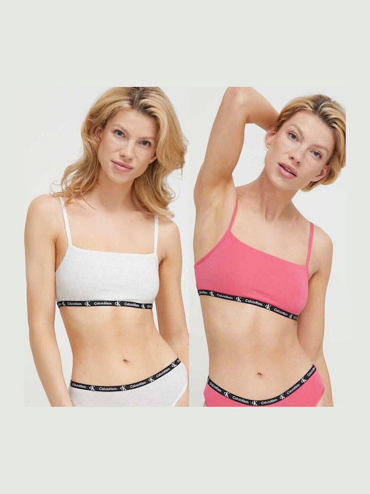 Calvin Klein Femei Sutien sport Cerise/Snow Hea...