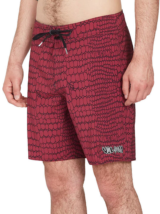 Volcom Todd Bratrud Mod 18 Ανδρικό Μαγιό Σορτς Μπορντό