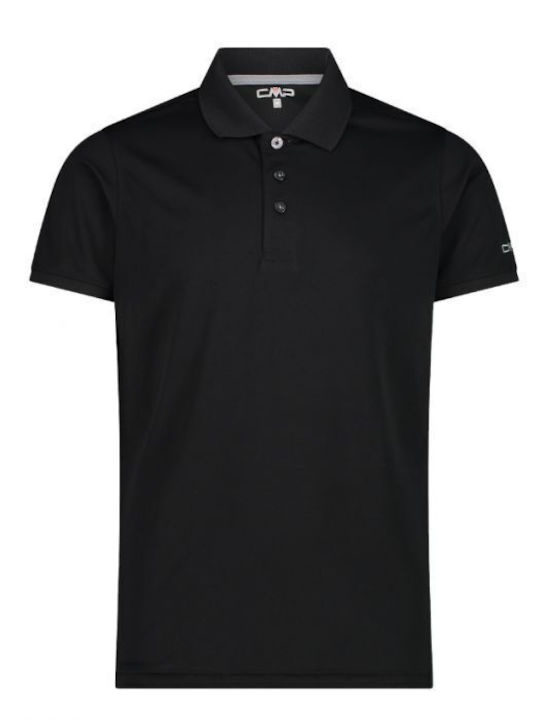 CMP Ανδρικό T-shirt Polo Μαύρο
