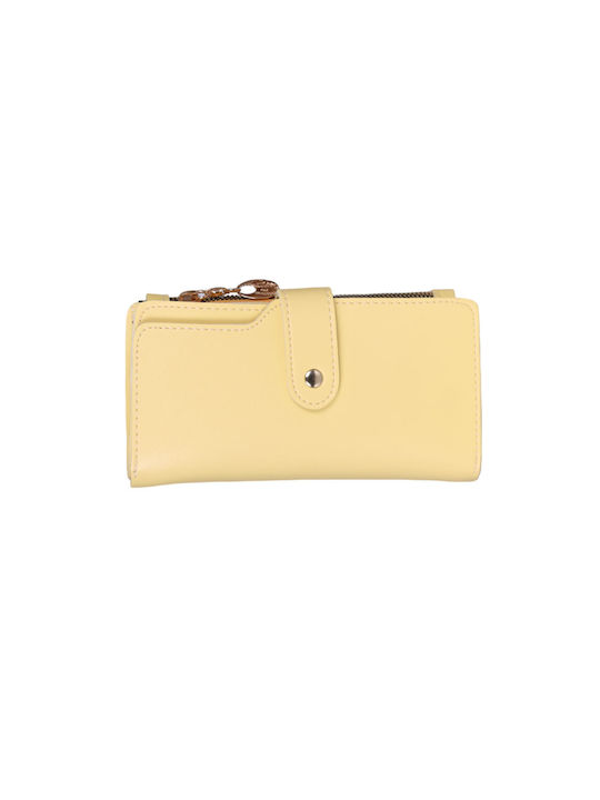 Wallet women's wallet made of leatherette yellow