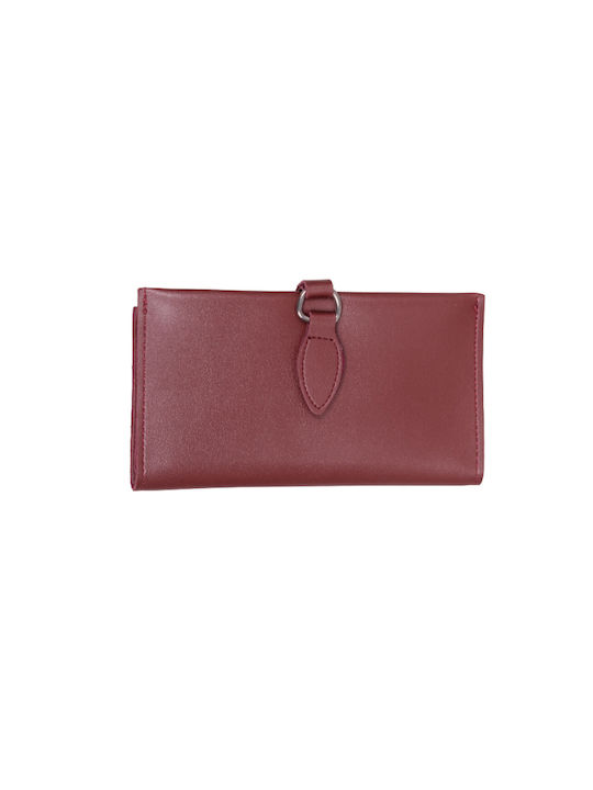 Wallet women's wallet made of leatherette burgundy