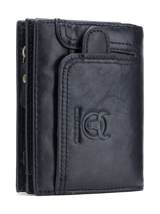Leather Men's Wallet Classic with RFID Black