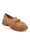 Δερμάτινα Γυναικεία Loafers σε Ταμπά Χρώμα
