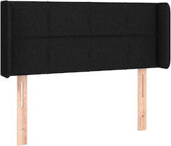 vidaXL LED Bed Headboard Fabric Black 103x88cm