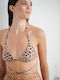 Blu4u Bikini Triunghi Animal Print Maro