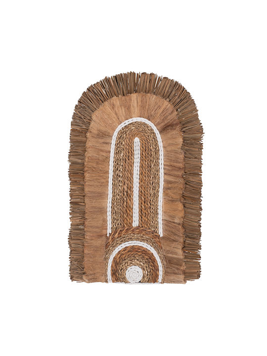 Freebox Wall Decor Brown Wicker Material 32x8x58cm