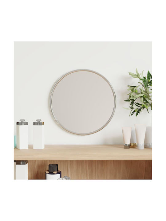 vidaXL Wall Mirror with Silver Glass Frame Diameter 20cm 1pcs