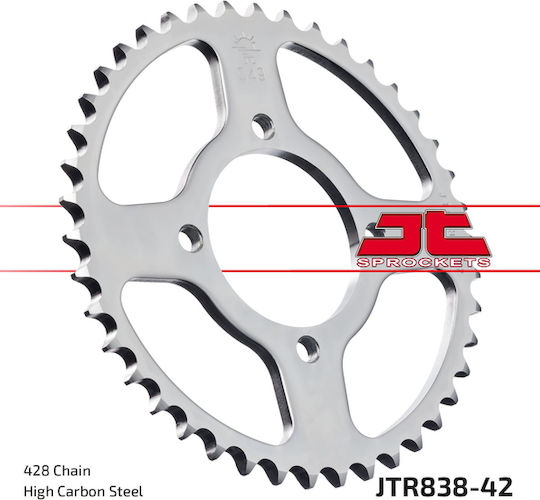 JT Sprockets Γρανάζι Πίσω 42 Δοντιών για Yamaha Crypton R 115