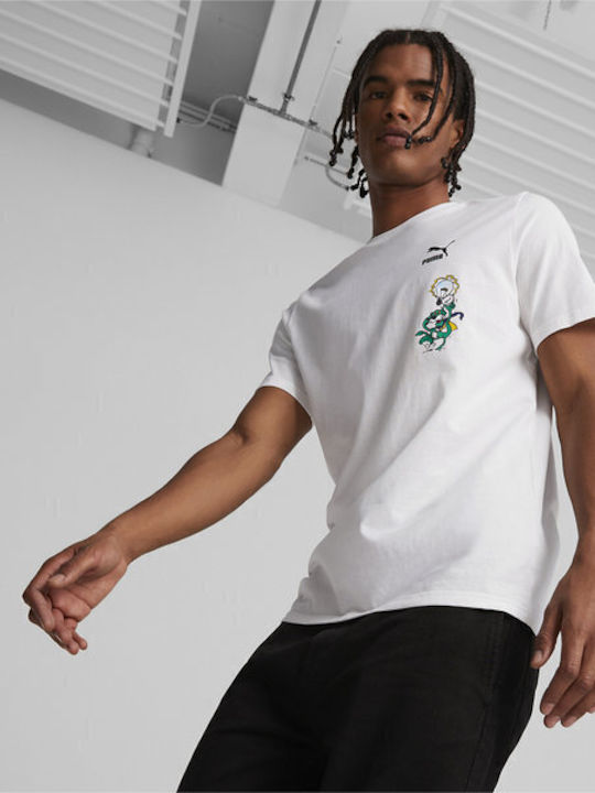 Puma Classics Super Ανδρικό T-shirt Πολύχρωμο με Στάμπα