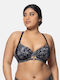 Kaduna Bikini Bra Floral Black