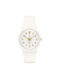 Swatch White Bishop Uhr mit Weiß Kautschukarmband