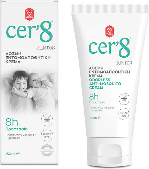 Cer'8 Junior Odorless Insect Repellent Cream in Tube Suitable for Children 150ml