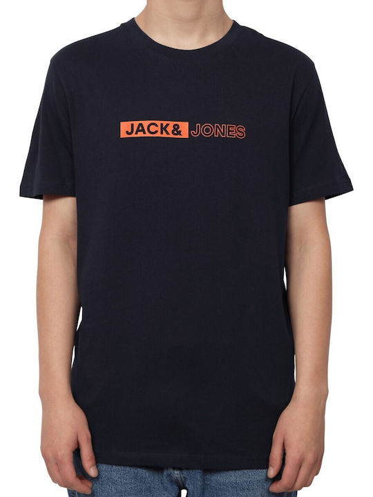 Jack & Jones Ανδρικό T-shirt Blue / Sky Captain με Λογότυπο