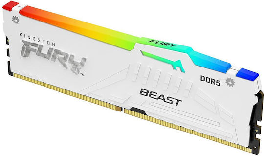 Kingston Fury Beast RGB 16GB DDR5 RAM cu Viteză 5600 pentru Desktop