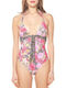 Costum De Baie Întreg Floral Animal/Flower Rose