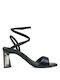 Tamaris Women's Sandals with Laces Black with Chunky Medium Heel