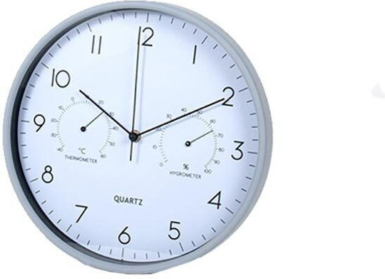 Wanduhr Kunststoff Grey Ø30cm