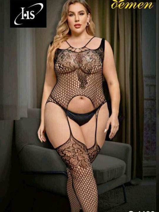 Plus Dimensiune Bodystocking-uri Sexy Plasă Plus Dimensiune Sexy Bodystocking Negru