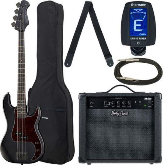 Harley Benton Elektrischer Bass PB-20 SBK Bundle