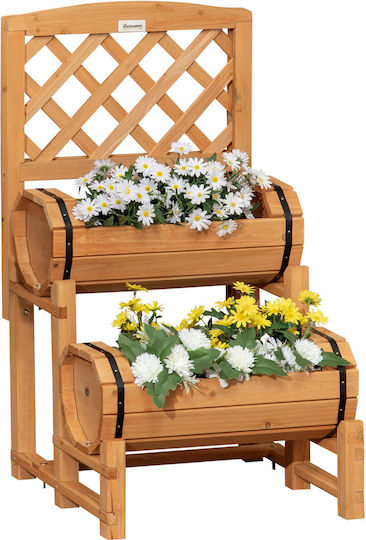 Outsunny Ζαρντινιέρα Ξύλινη Καφέ 45x45x180εκ.