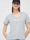 Pepe Jeans Damen T-Shirt mit V-Ausschnitt Gray