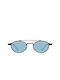 Women's Sunglasses with Black Metal Frame and Blue Mirrored Lenses 07-014339-4