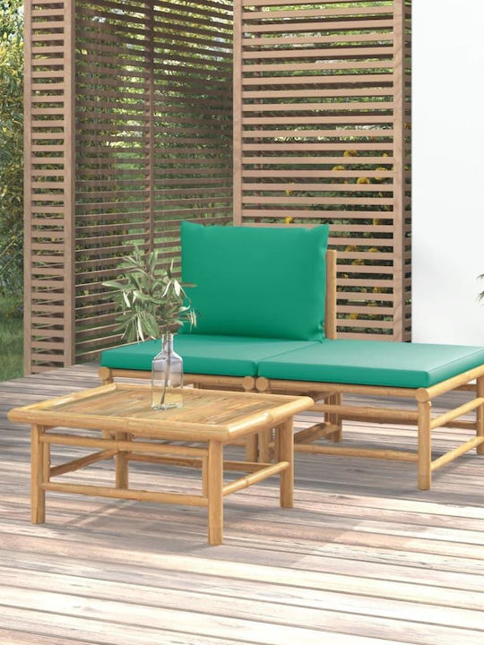Garten- und Outdoor-Möbelsets 3 Stück Grünes mi...