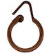 1008 Plastic Bathroom Curtain Rings Brown 10pcs