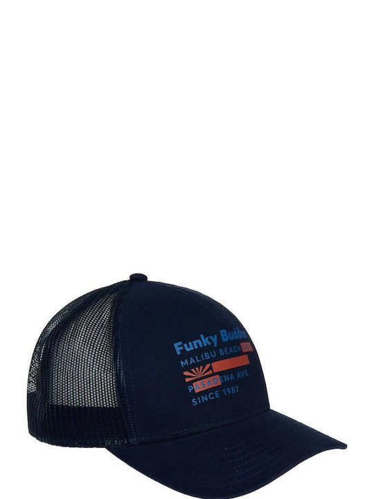 Funky Buddha FBM007-06510 Men's Trucker Cap Navy Blue FBM007-065-10-NAVY