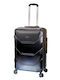 Y Not? Medium Hard Black Suitcase with 4 Wheels Height 64cm