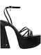 Babygirl Leder Sandalen Schwarz