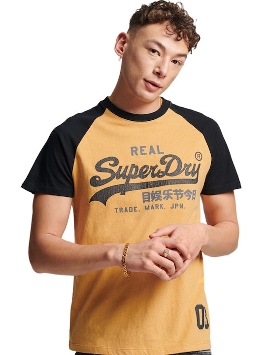 Superdry Vintage VL Heritage Herren T-Shirt Kurzarm Gelb
