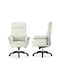 Reclining Office Chair with Fixed Arms White Eureka Ergonomic