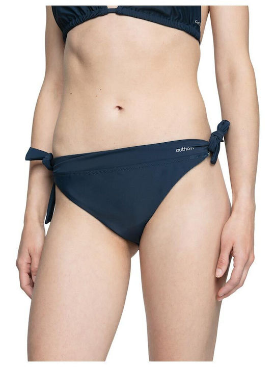Bikini Slip Cu Dantelă Albastru