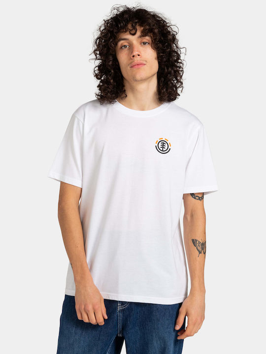 Element Hills T-shirt Bărbătesc cu Mânecă Scurtă Alb optic