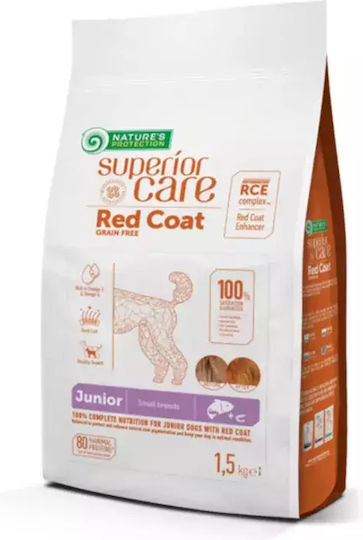 Nature's Protection Superior Care Red Coat 1.5kg Ξηρά Τροφή χωρίς Σιτηρά & Γλουτένη για Κουτάβια Μικρόσωμων Φυλών με Σολομό