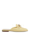 Flat Mules in Yellow Color